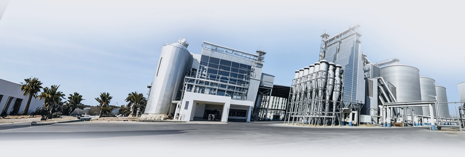 Complete grain processing plant