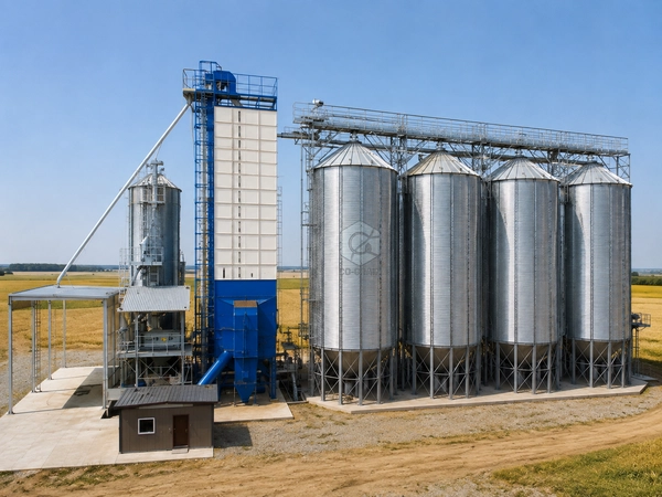 Dry Grain Storage Silo for Drying Plants